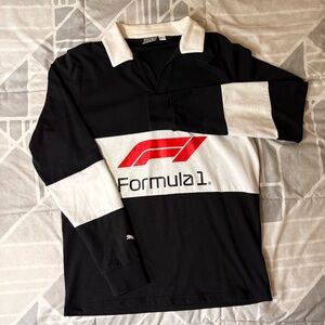 Puma Black and White Formula 1 Long Sleeve Tee